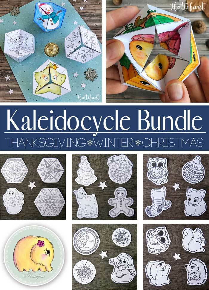 Kaleidocycle bundle christmas winter thanksgiving