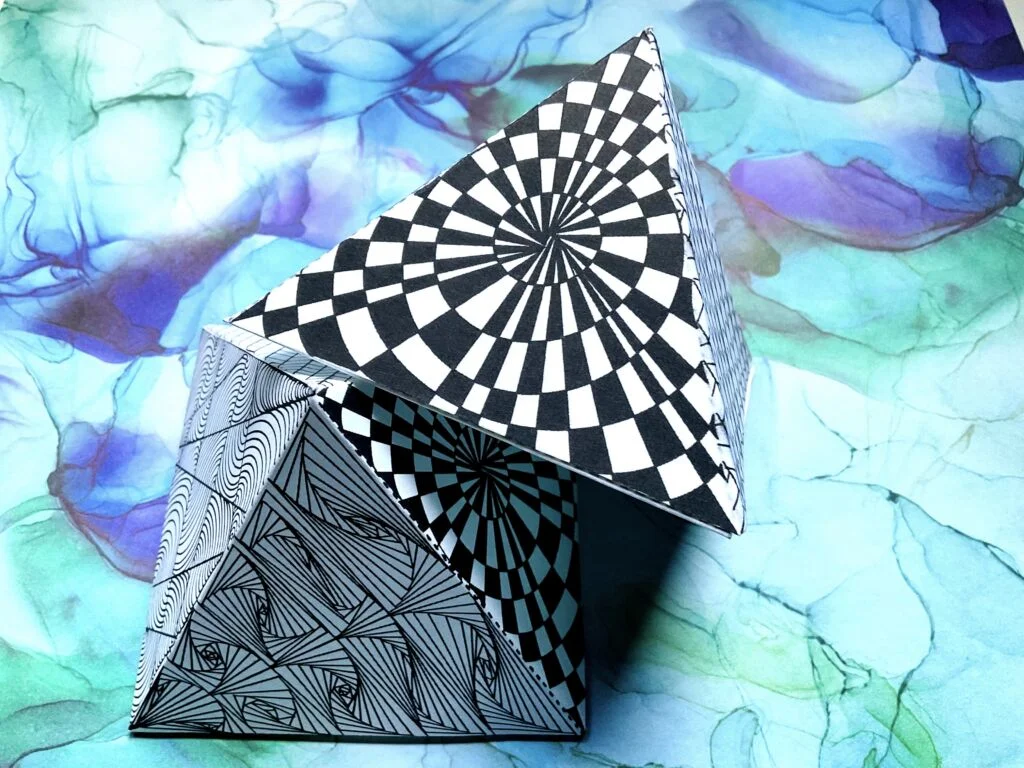 Flextangle designs paper toys for kids lightly sketched mono