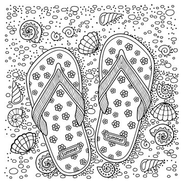 Coloring book for adult for meditation and relax of sell flip