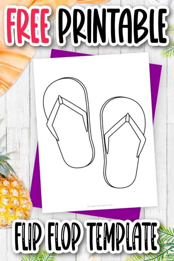 Free printable flip flops template â simple mom project