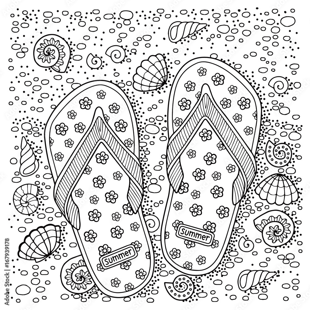 Coloring book for adult for meditation and relax of sell flip