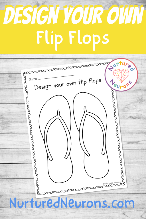 Design you own flip flops worksheet