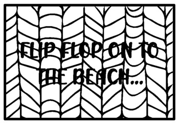 Flip flop on to the beach flip flop quote coloring pages by anisha sharma