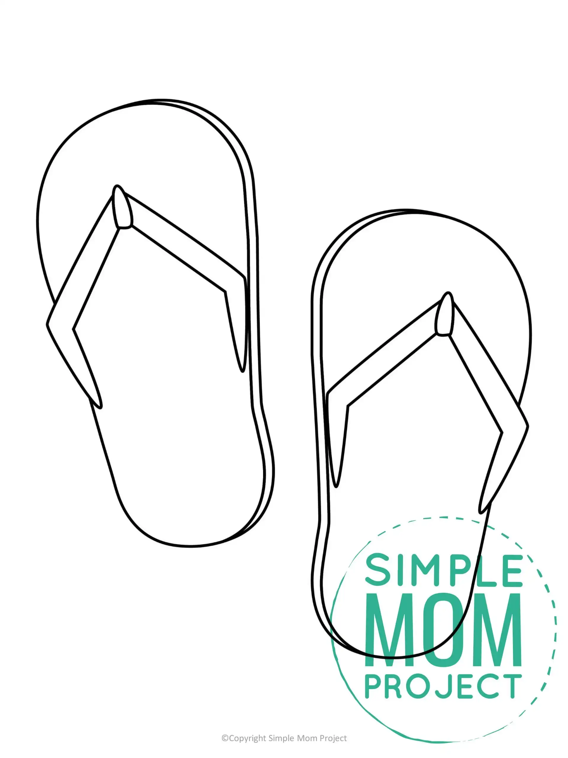Free printable flip flops template â simple mom project