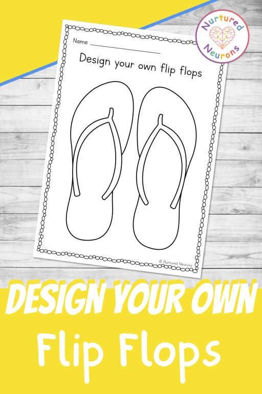 Design you own flip flops worksheet