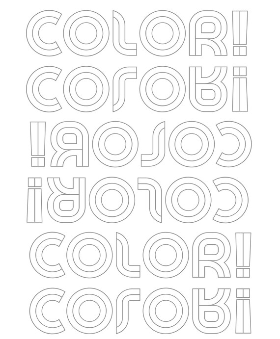 Color flipflop instant download printable coloring page