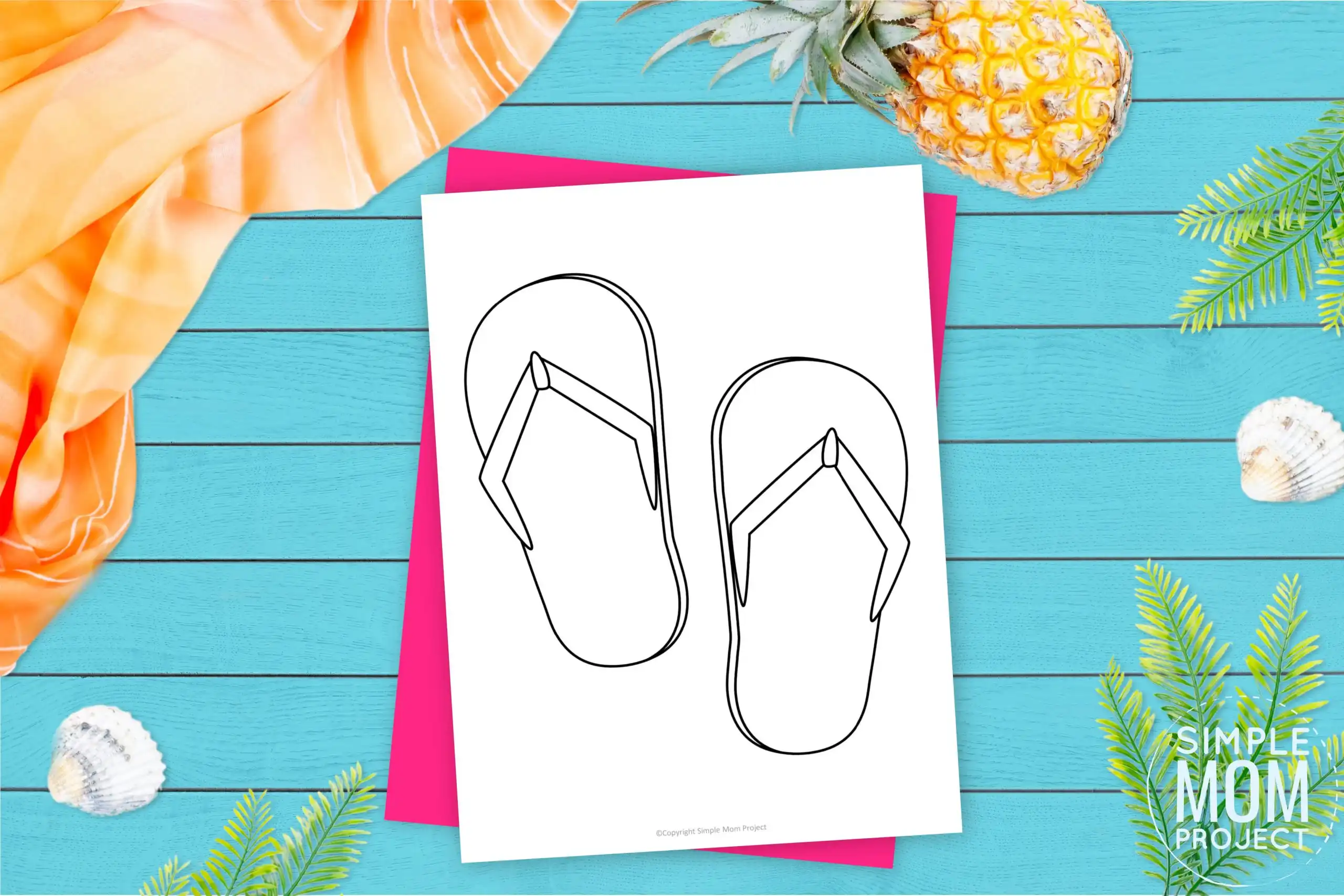 Free printable flip flops template â simple mom project