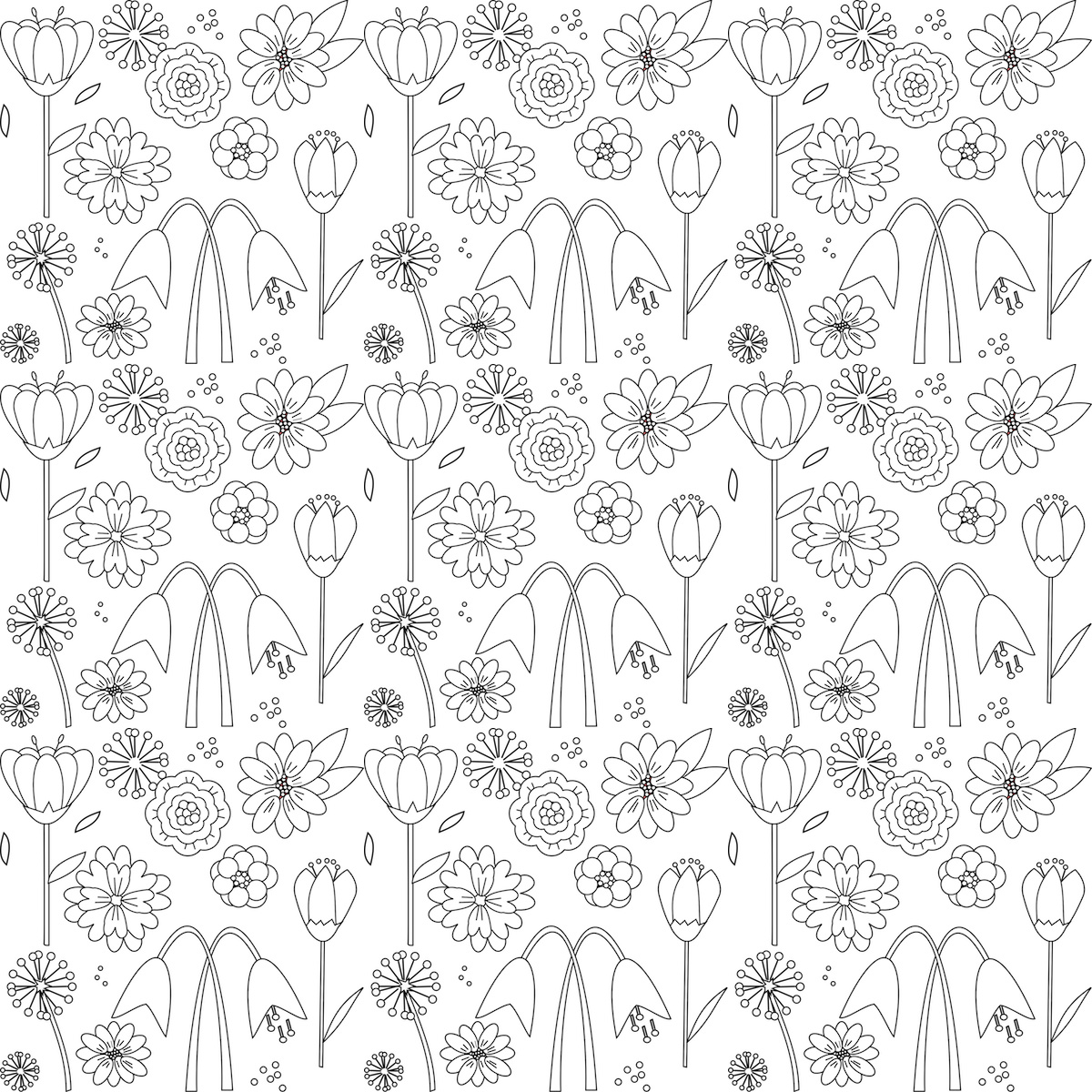 Free printable flower coloring page