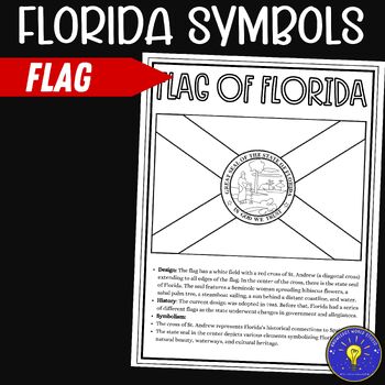 Florida symbols coloring pages flag