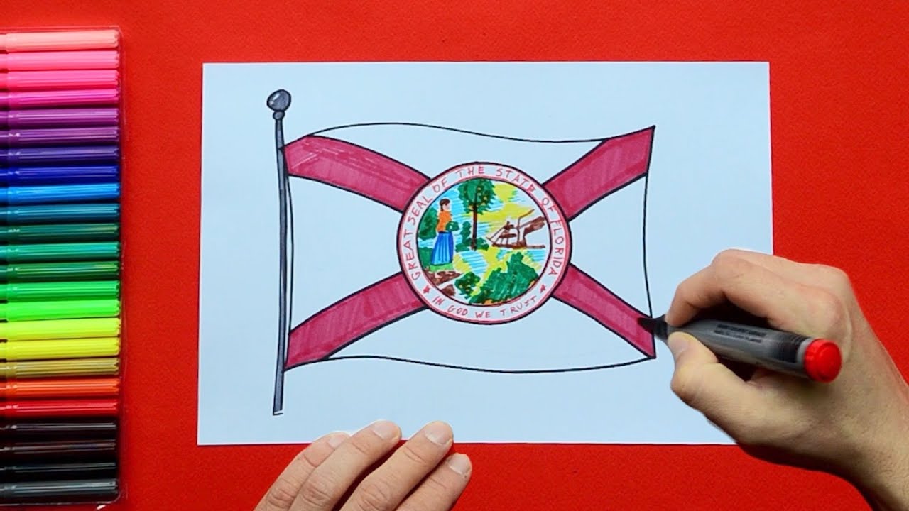 How to draw the state flag of florida