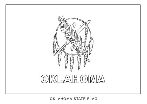 Flag of oklahoma coloring page free printable coloring pages