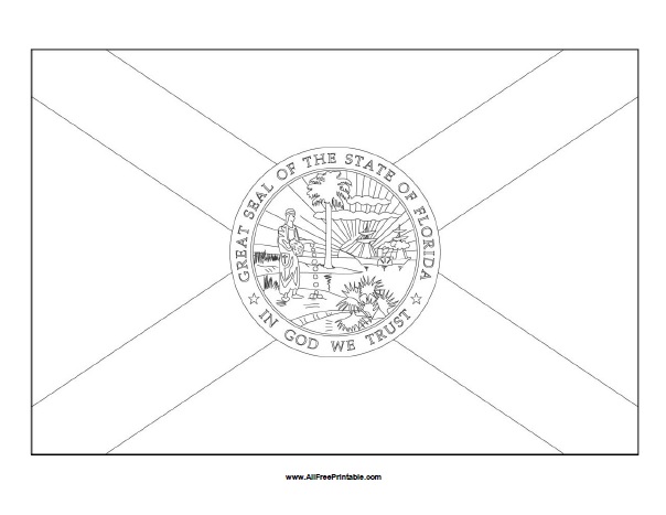Florida flag coloring page â free printable