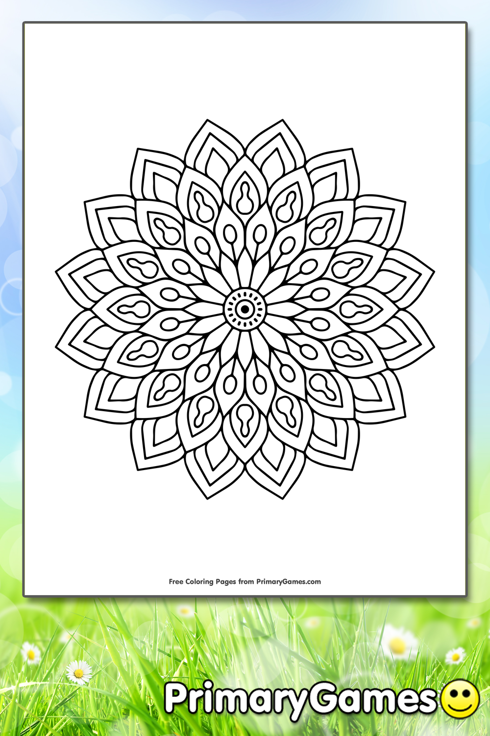 Flower coloring page â free printable pdf from