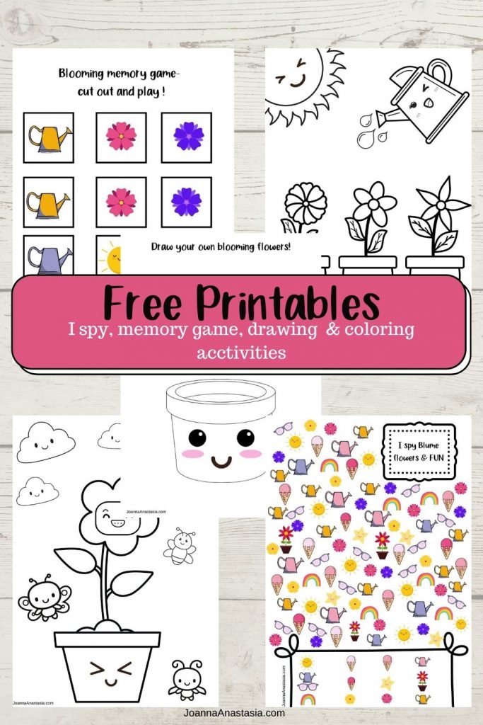 How i keep my kids occupied at home free blooming activity printables