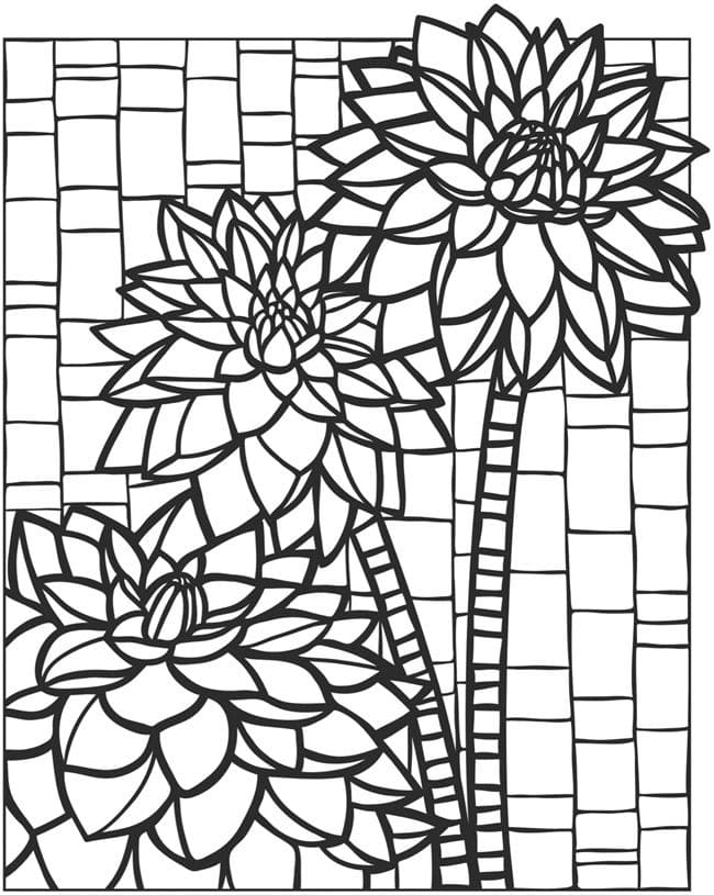 Mosaic coloring pages pictures free printable