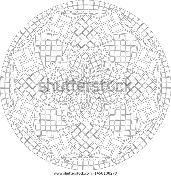 Flower mandalavenetian mosaic pattern printable package stock vector royalty free