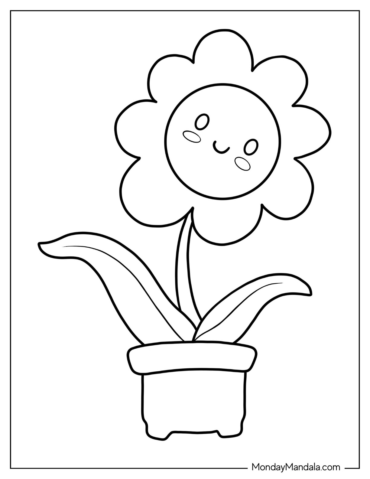 Flower coloring pages free pdf printables