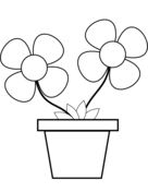 Flower pot coloring pages free coloring pages