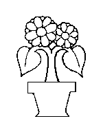 Printable flower pot coloring page