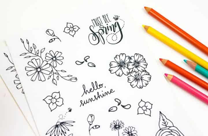 Free printable flower stickers masha plans
