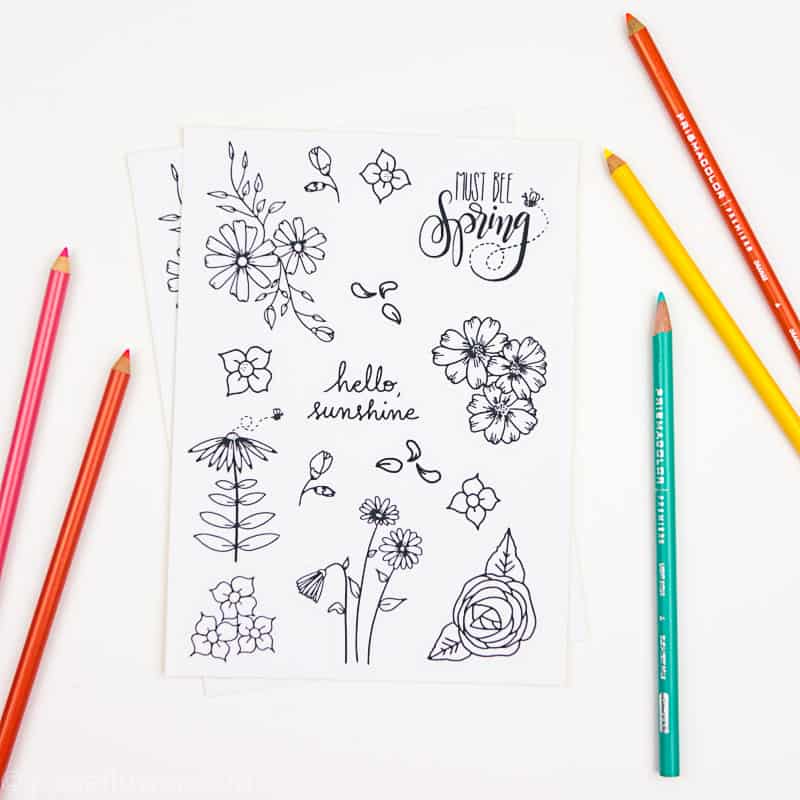 Printable floral planner stickers to beautify your entire routine page flutter