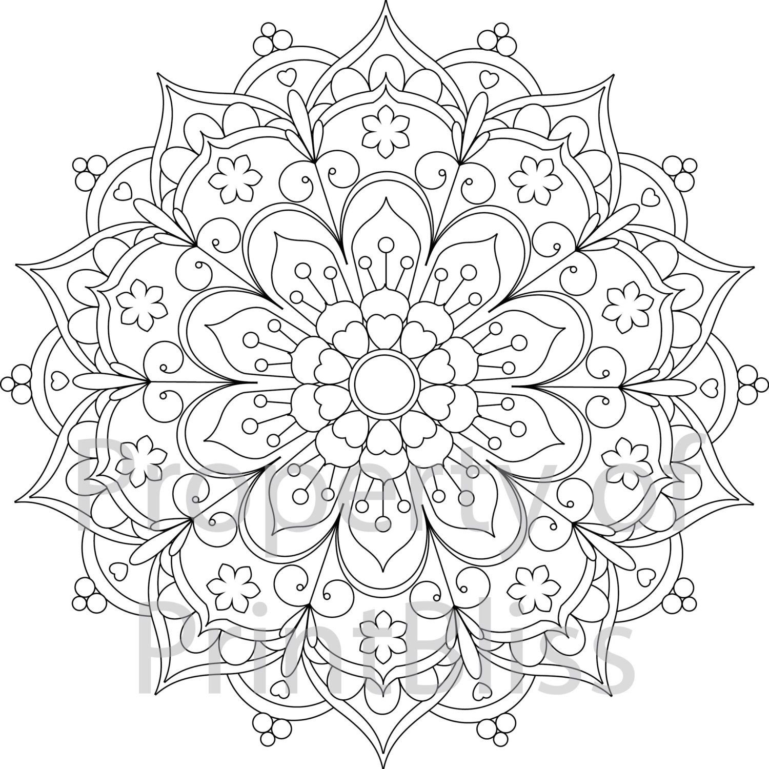 Flower mandala coloring pages printable for free download