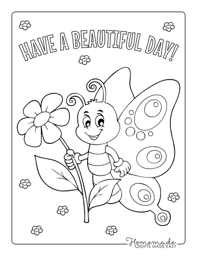 Free butterfly coloring pages for kids adults