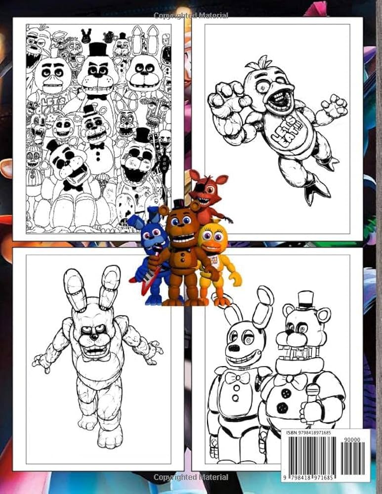 Fáve nághts at fráºddys fnaf coloring book relax and enjoy fnaf with beautiful and amazing coloring pages meet scarry unofficial pictures buy online at best price in k