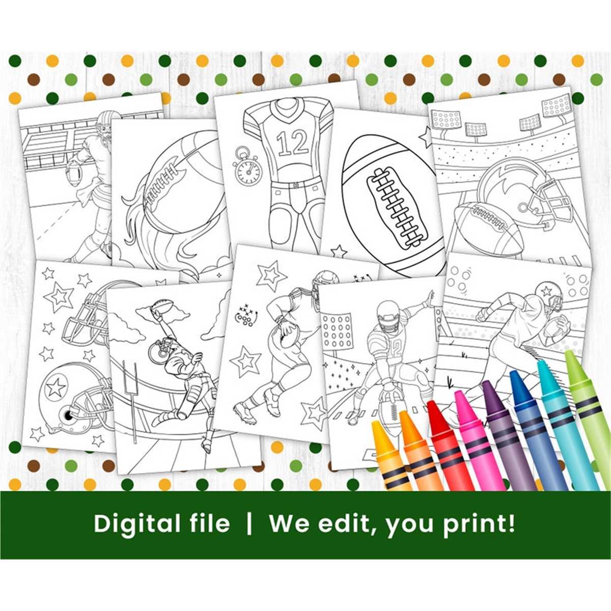 Football coloring pages printable football coloring pages
