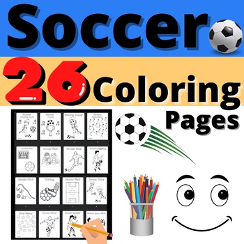 Soccer activity craft coloring pages book resource activities no prep