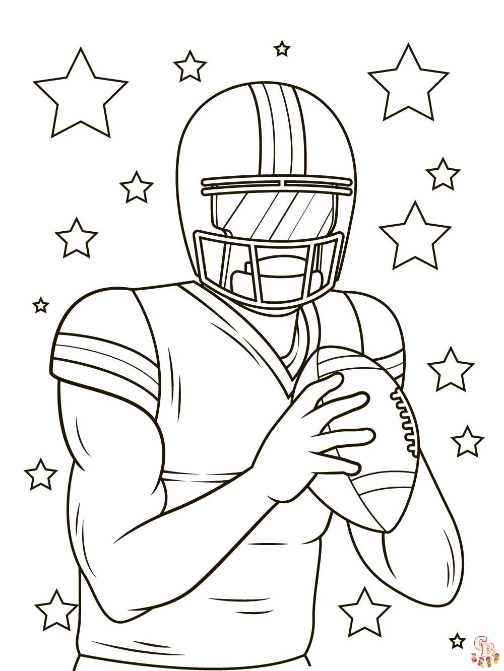 Printable american football coloring pages free
