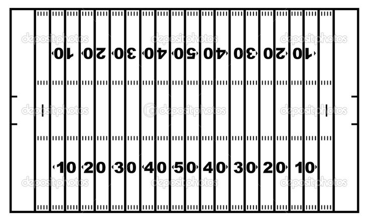 American football field black and white clipart panda
