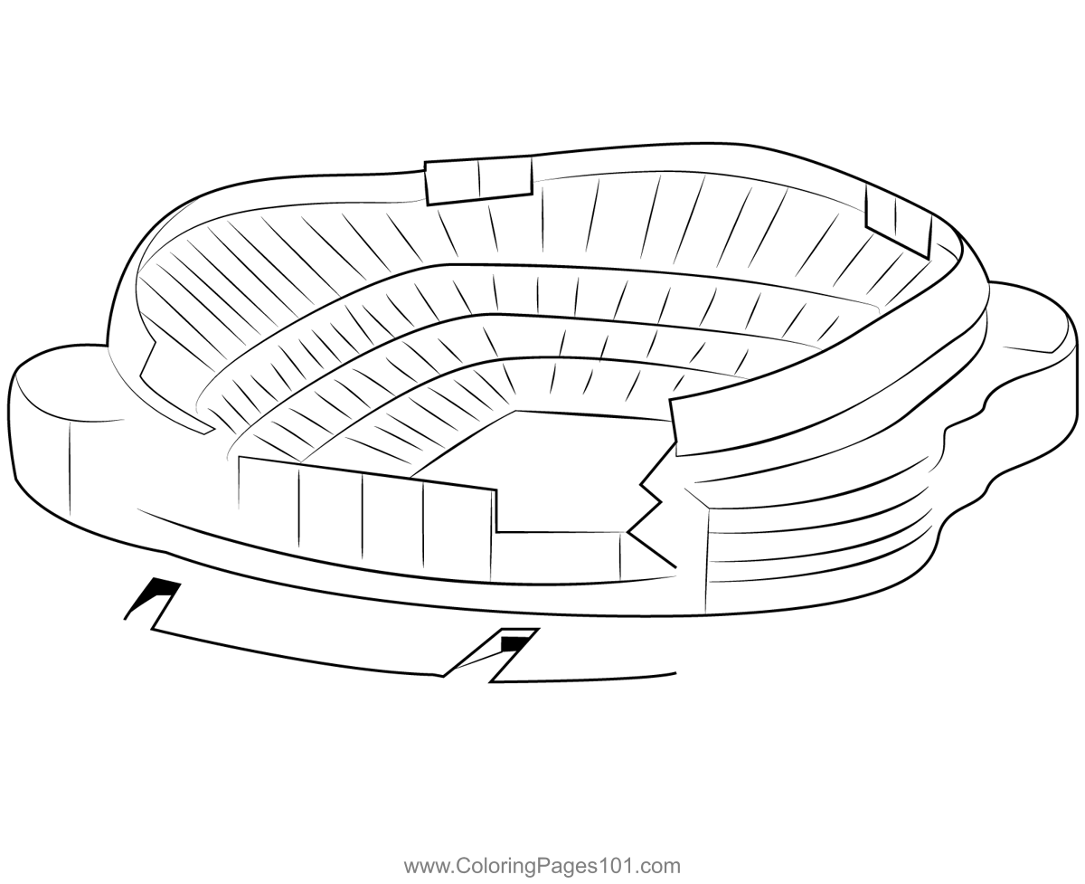 Denver football stadiums coloring page for kids