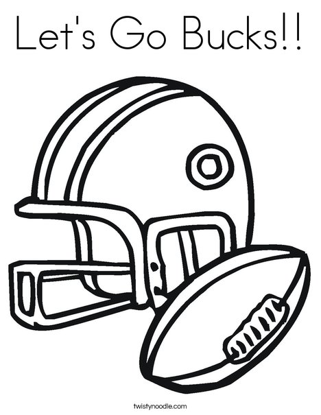 Lets go bucks coloring page