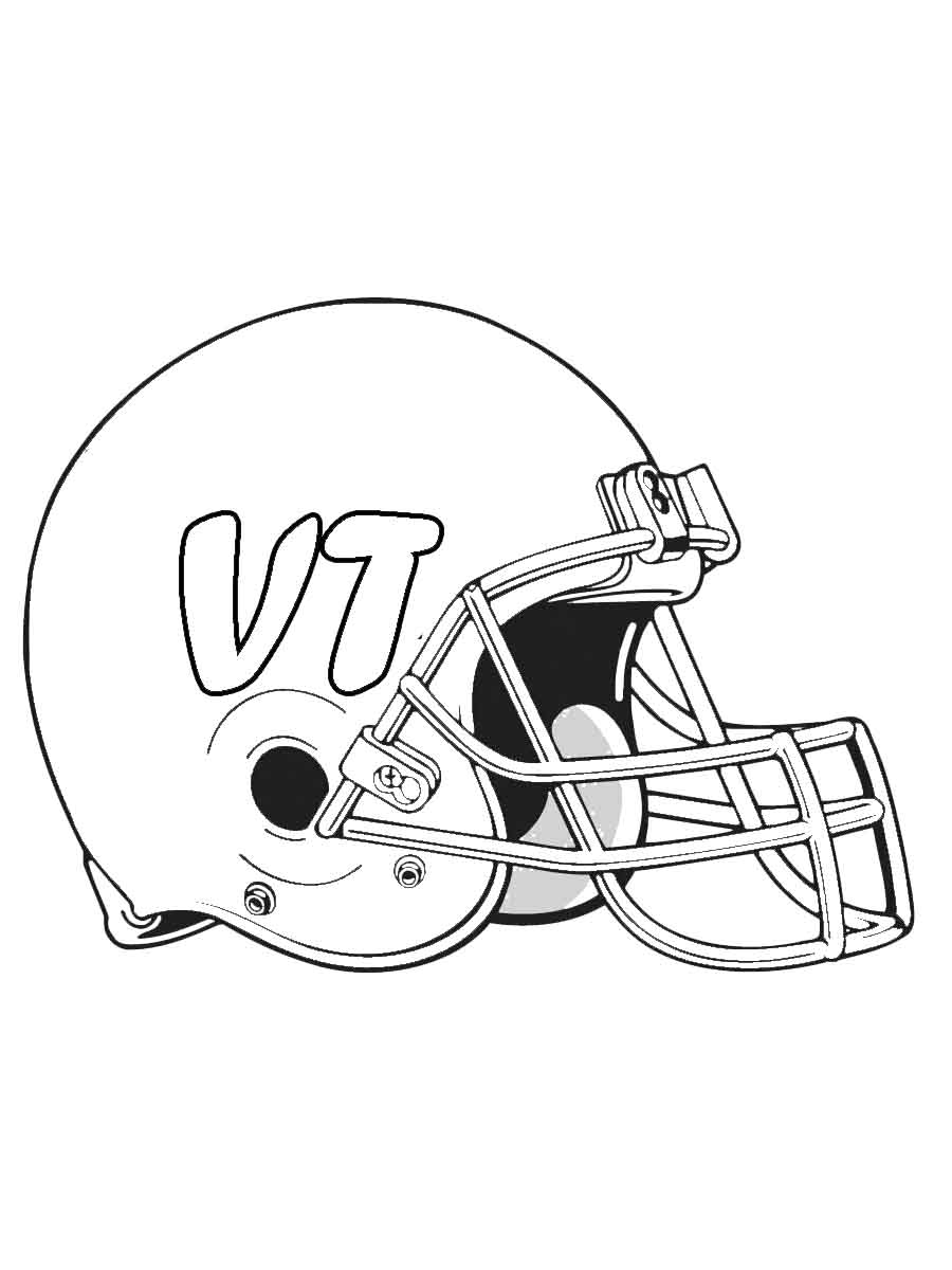 Football helmet coloring pages