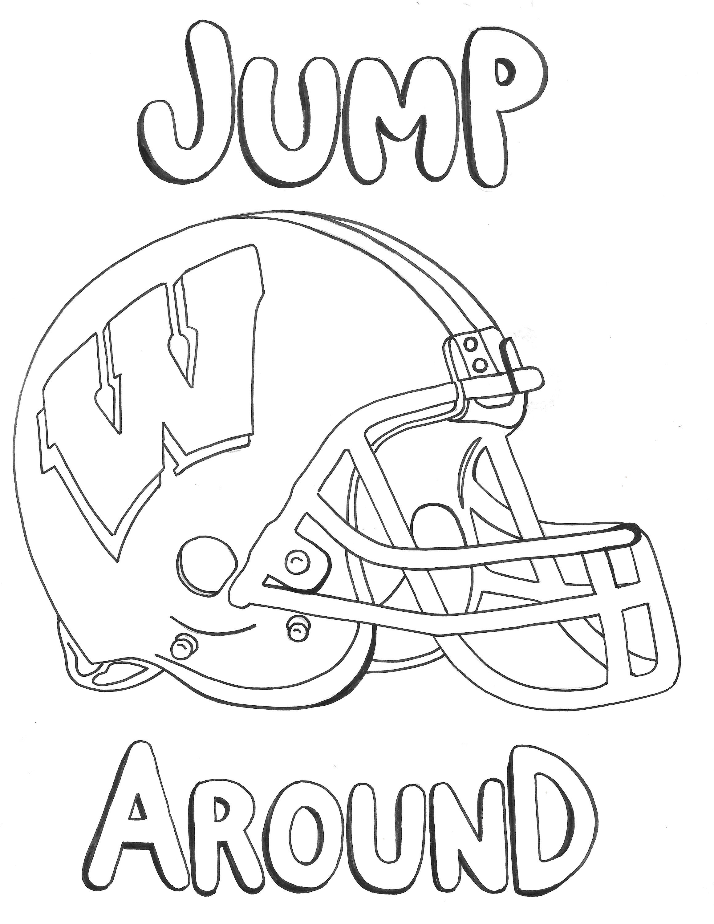 Page badger football madison wisconsin coloring pages color my city madison