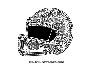 American football helmet mindful louring page