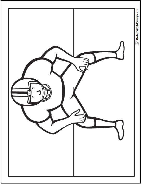 Football coloring pages â quarterbacks receivers running