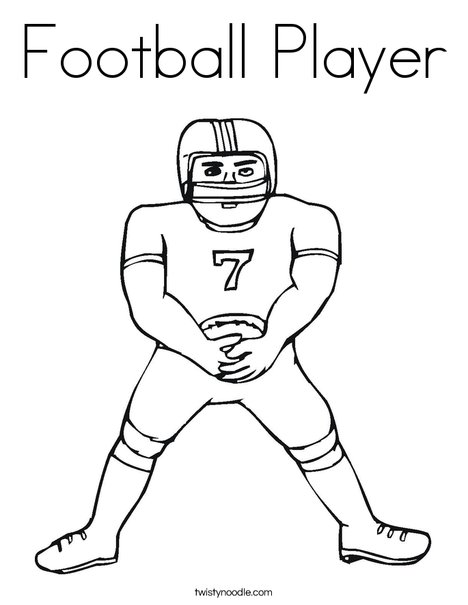 Football player coloring page