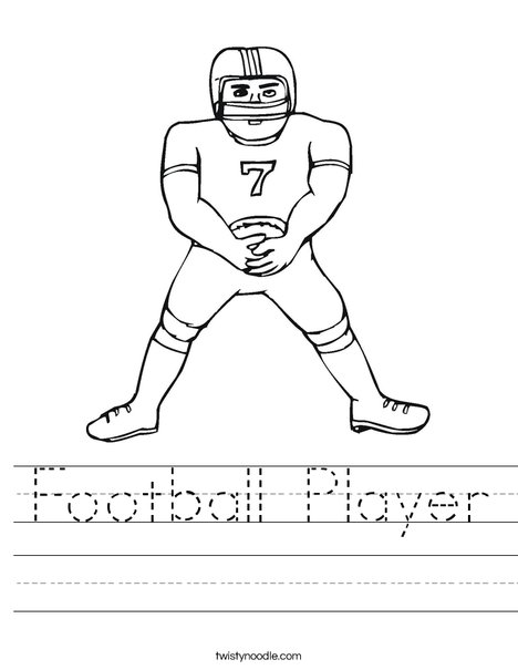 Football player worksheet