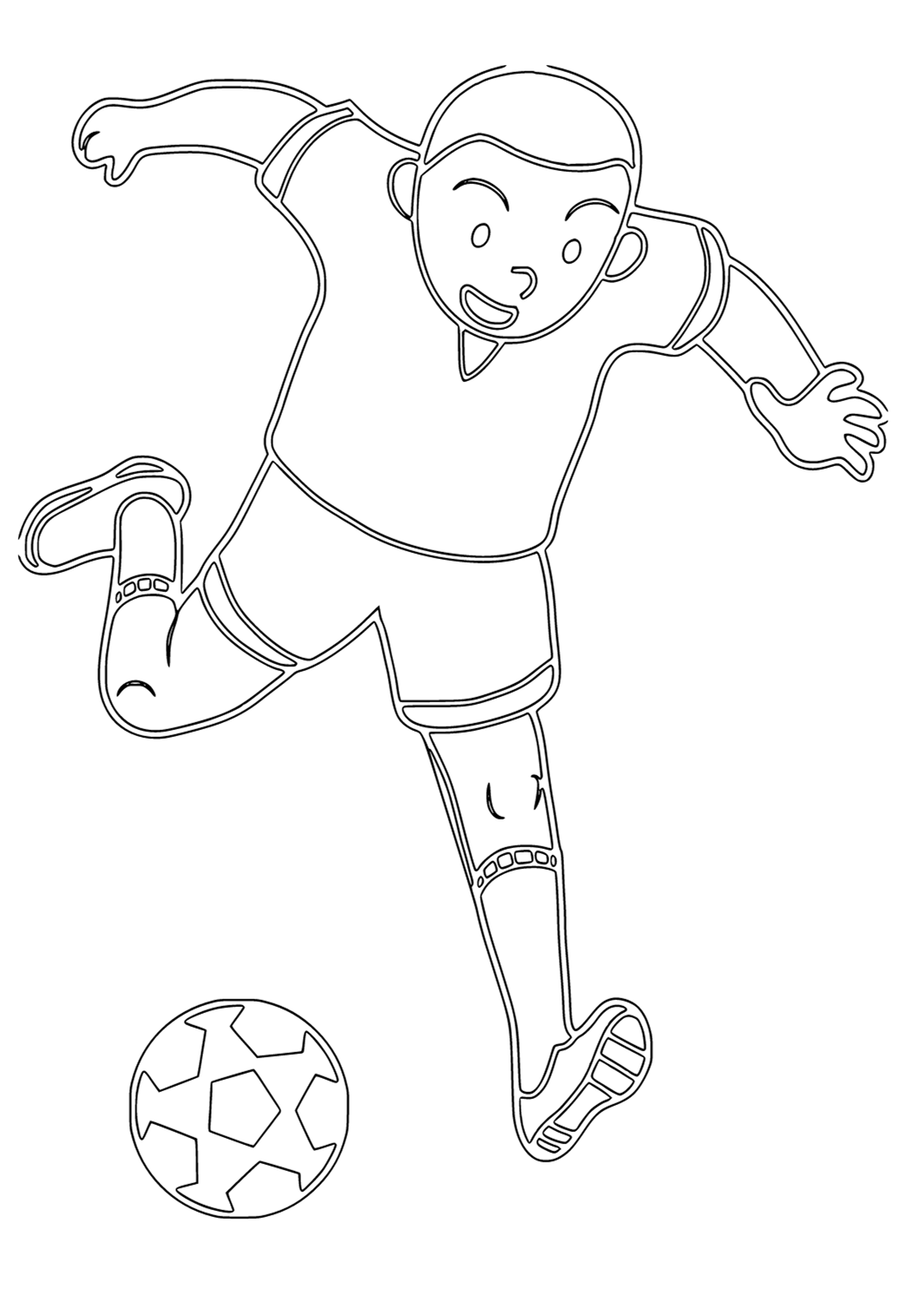 Free printable football player game coloring page for adults and kids