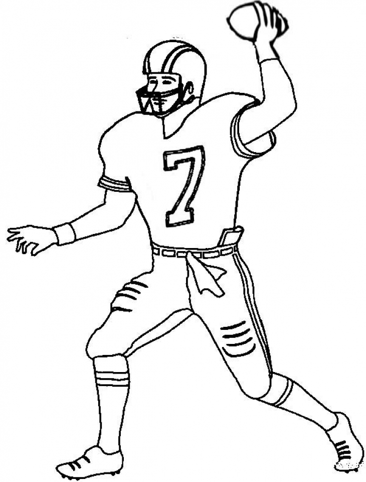 Get this football player coloring pages printable for kids