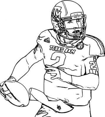 Football player coloring pages