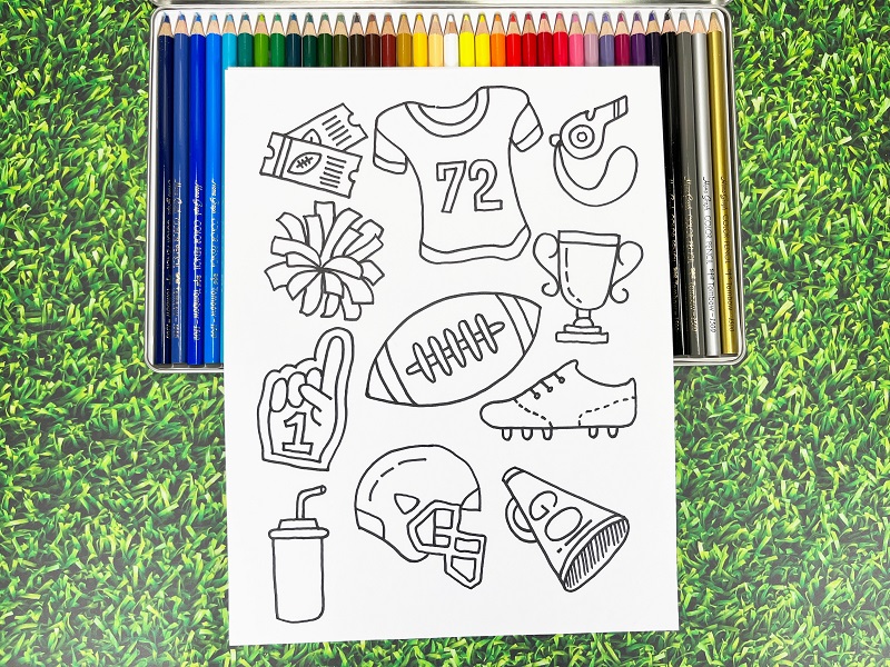 Free printable football doodles