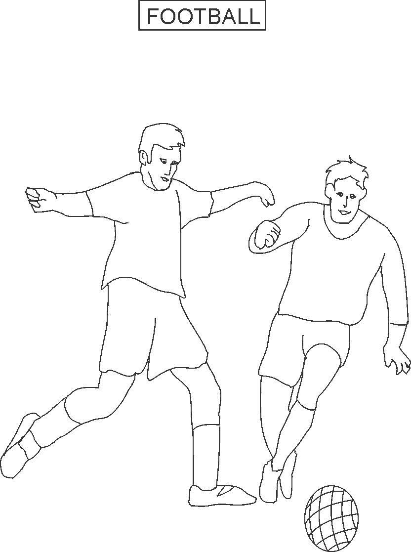 Football coloring printable page for kids