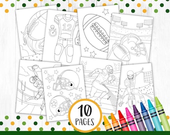 Personalized football coloring page birthday party favor colouring activity sheet personalized printable template