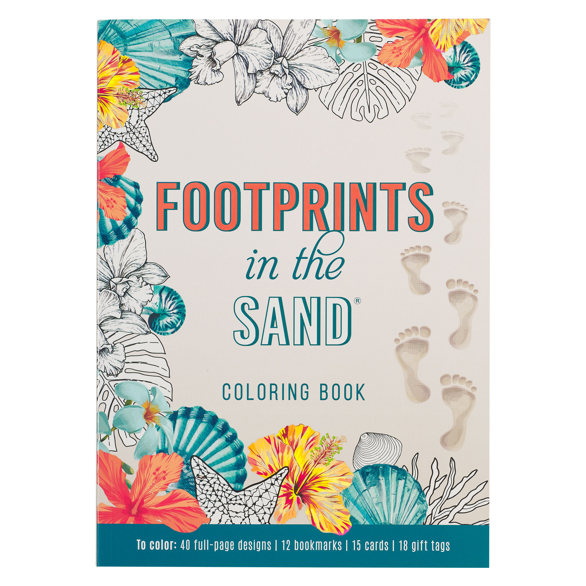 Footprints in the sand coloring book
