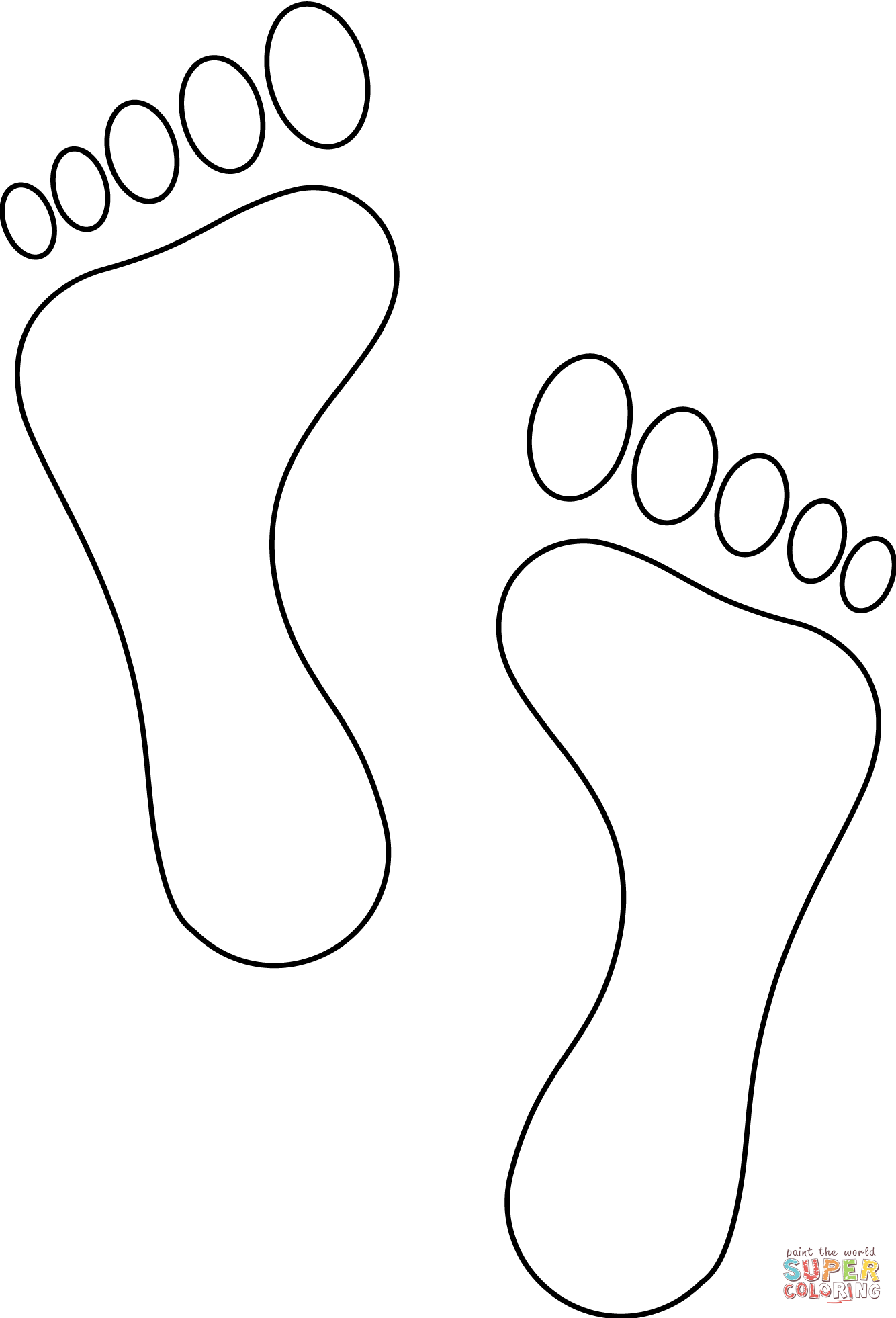 Footprints emoji coloring page free printable coloring pages