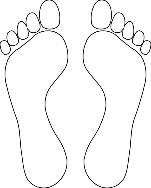 Feet outline template