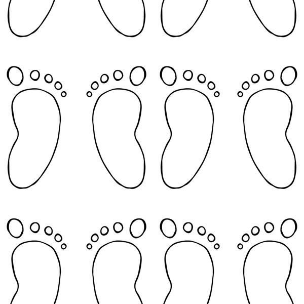 Baby footprint outline royalty